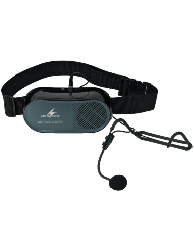 Porte-voix ceinture portable avec micro serre-tête 7W WAP-5 Monacor