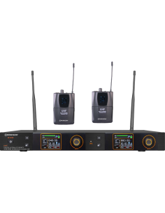 Ensemble double UHF avec 2 microphones cravate RONDSON BE-5038/2PT-10