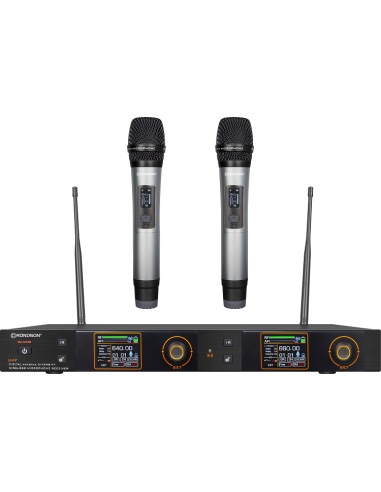 Ensemble double UHF avec 2 microphones à main RONDSON BE-5038/2H-83