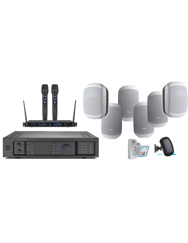 Pack SONREU 200: Système pour sonoriser une salle de réunion ~200m²