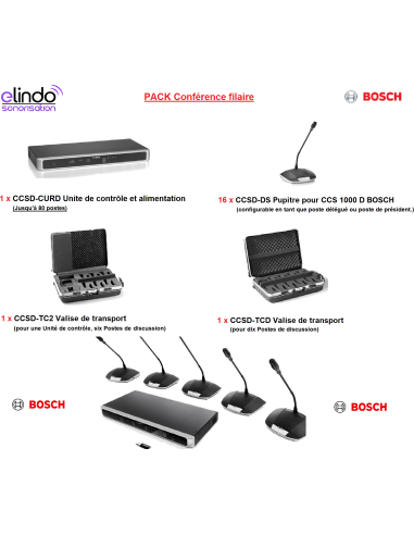 Pack Système conférence filaire BOSCH CCSD