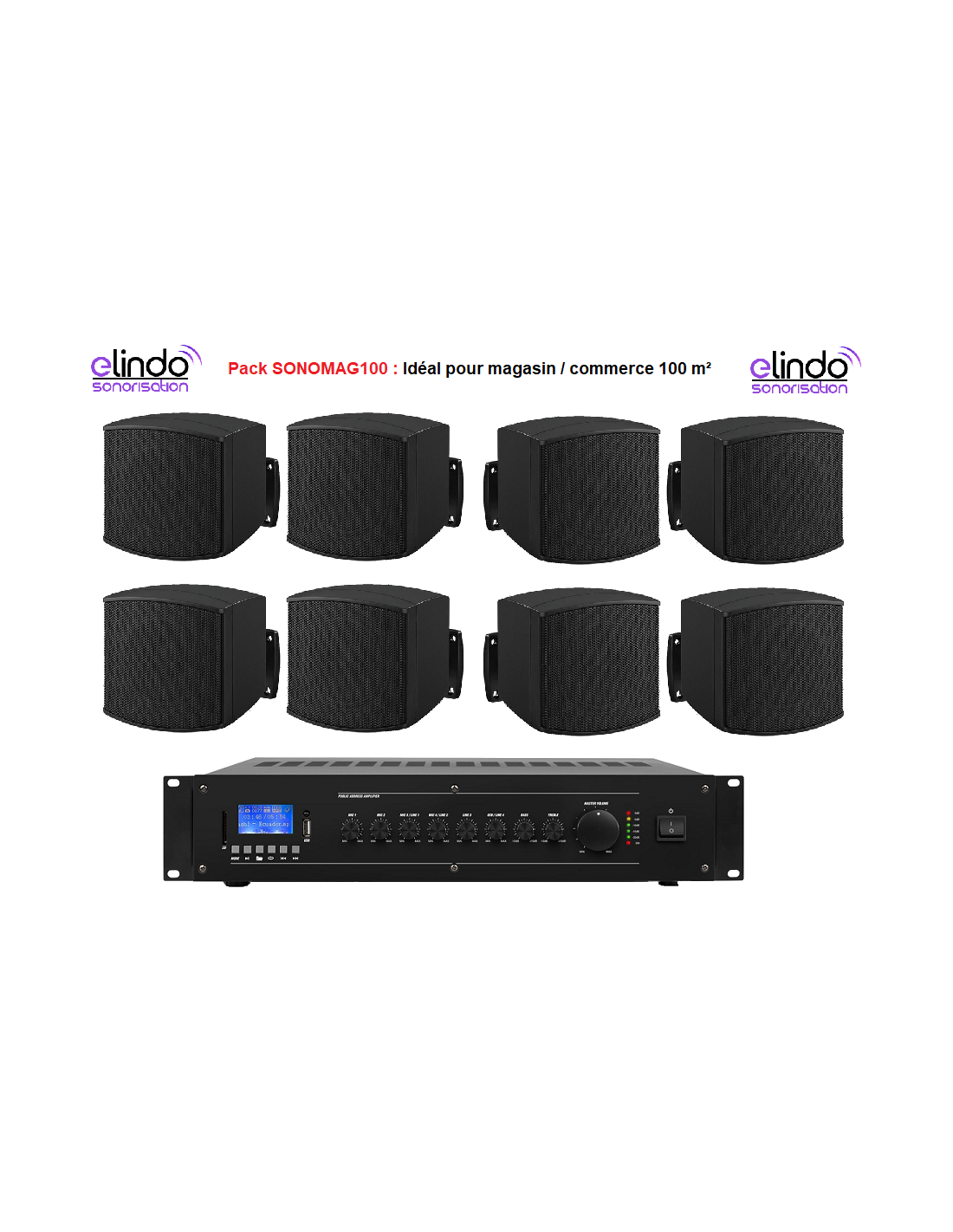Pack Sonorisation Pro pour Magasin ou Commerce de 200 à 300m²