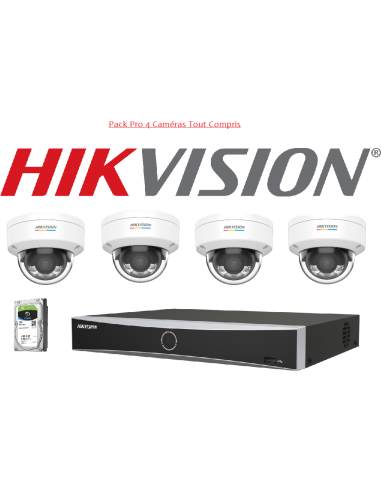 Pack Vidéo Surveillance Hikvision 4 Caméras | Pour une Protection Inégalée