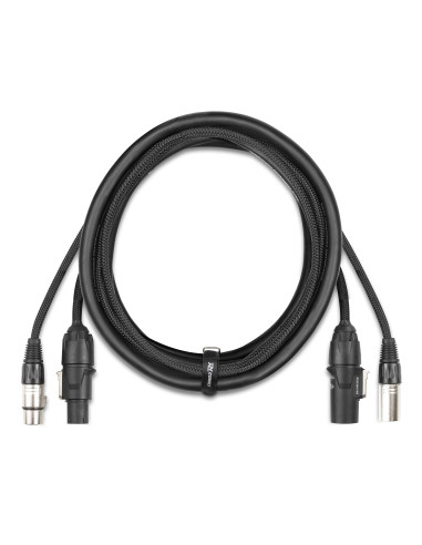 Câble combiné DMX + alimentation...
