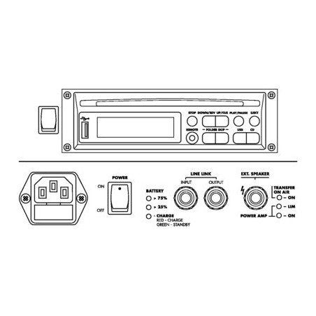Sonorisation portable autonome TXA-620CD